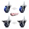 Service Caster 3 Inch Blue Polyurethane 38 Inch Threaded Stem Caster Set 2 Brakes SCC SCC-TS20S314-PPUB-BLUE-381615-2-PLB2 - alternate 5